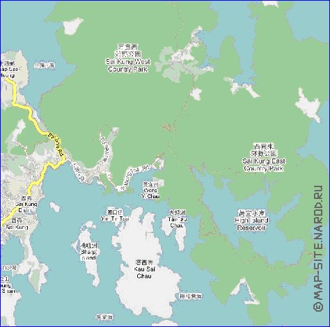 carte de Hong Kong en langue chinoise