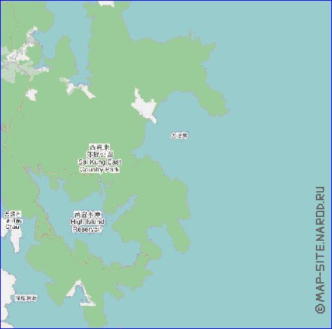 carte de Hong Kong en langue chinoise