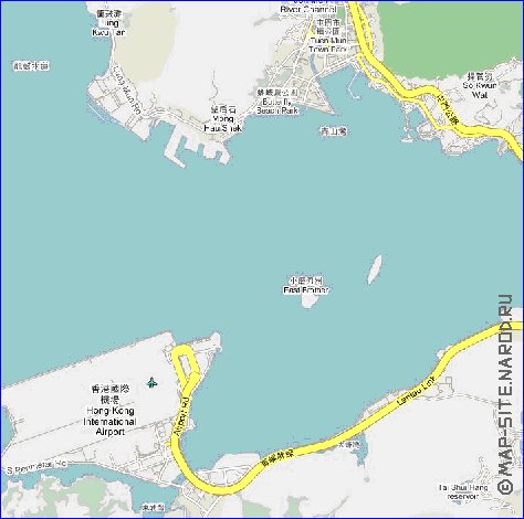 mapa de Hong Kong em chines