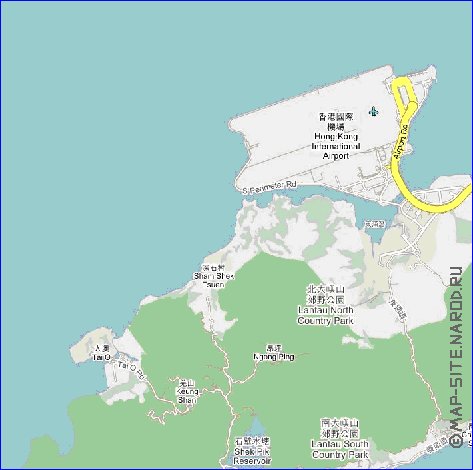 carte de Hong Kong en langue chinoise