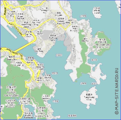 carte de Hong Kong en langue chinoise