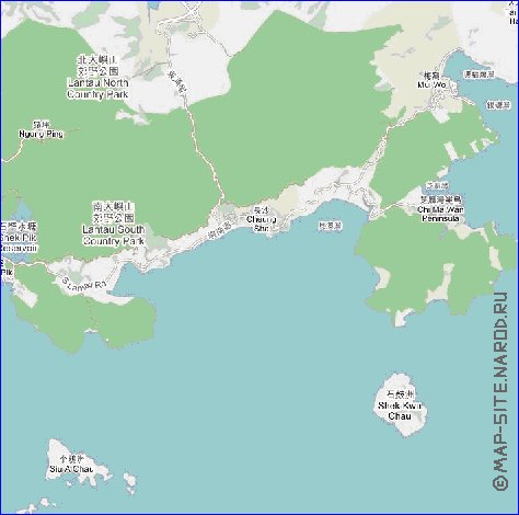 carte de Hong Kong en langue chinoise