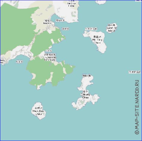 carte de Hong Kong en langue chinoise