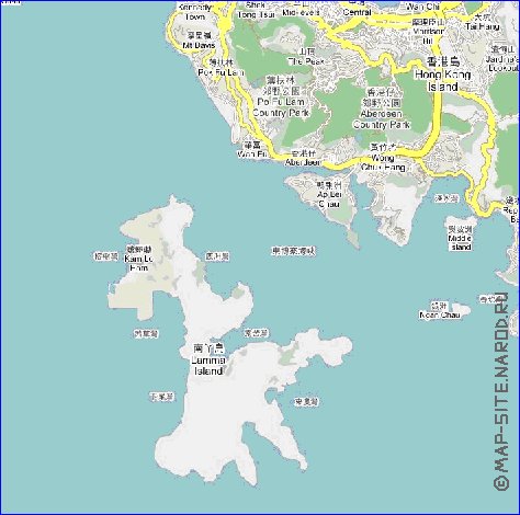 carte de Hong Kong en langue chinoise