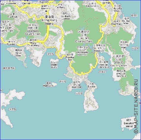 carte de Hong Kong en langue chinoise