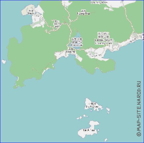 carte de Hong Kong en langue chinoise