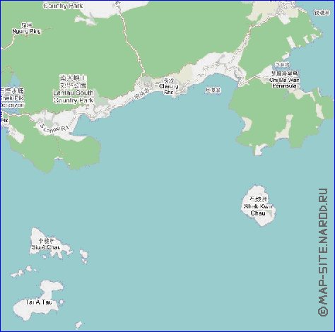 carte de Hong Kong en langue chinoise