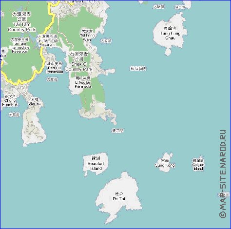 carte de Hong Kong en langue chinoise