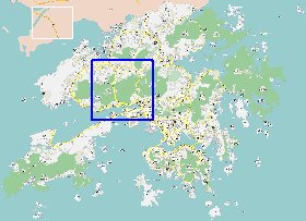 carte de Hong Kong en langue chinoise