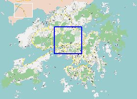 carte de Hong Kong en langue chinoise