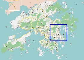 carte de Hong Kong en langue chinoise