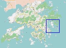 carte de Hong Kong en langue chinoise