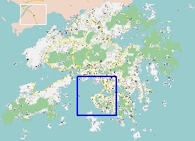 carte de Hong Kong en langue chinoise