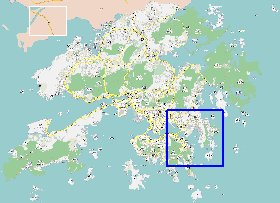 carte de Hong Kong en langue chinoise