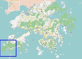 carte de Hong Kong en langue chinoise