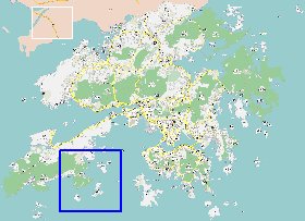 carte de Hong Kong en langue chinoise