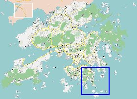 carte de Hong Kong en langue chinoise