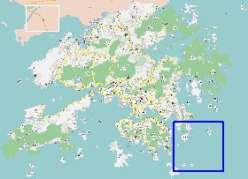 carte de Hong Kong en langue chinoise