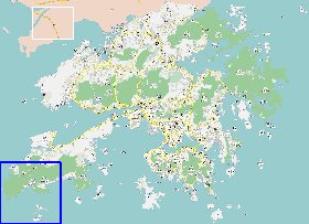 carte de Hong Kong en langue chinoise