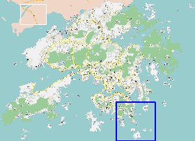 carte de Hong Kong en langue chinoise