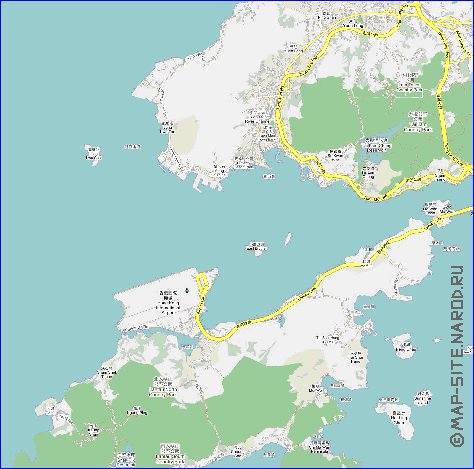 carte de Hong Kong en langue chinoise