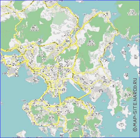 mapa de Hong Kong em chines