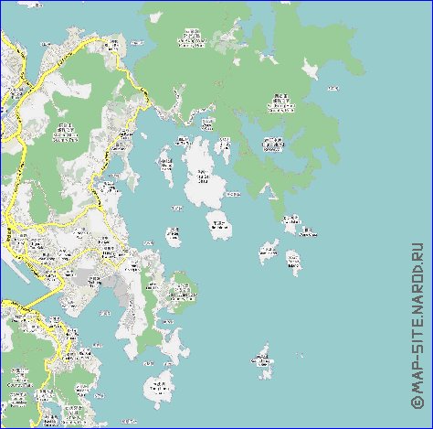 carte de Hong Kong en langue chinoise