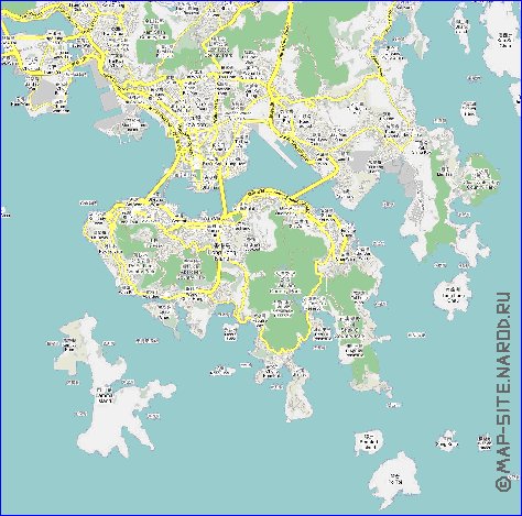 carte de Hong Kong en langue chinoise