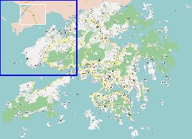 carte de Hong Kong en langue chinoise