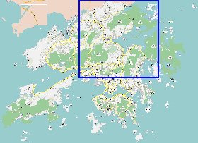 mapa de Hong Kong em chines