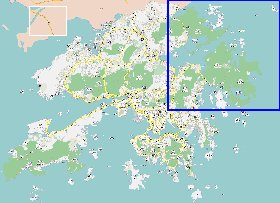 carte de Hong Kong en langue chinoise