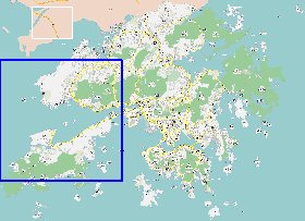 carte de Hong Kong en langue chinoise