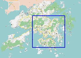 mapa de Hong Kong em chines