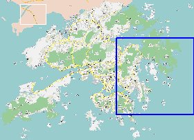 carte de Hong Kong en langue chinoise