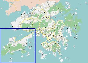 carte de Hong Kong en langue chinoise