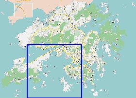 mapa de Hong Kong em chines