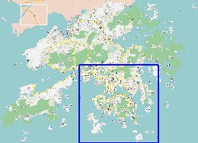 carte de Hong Kong en langue chinoise