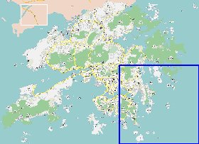 carte de Hong Kong en langue chinoise