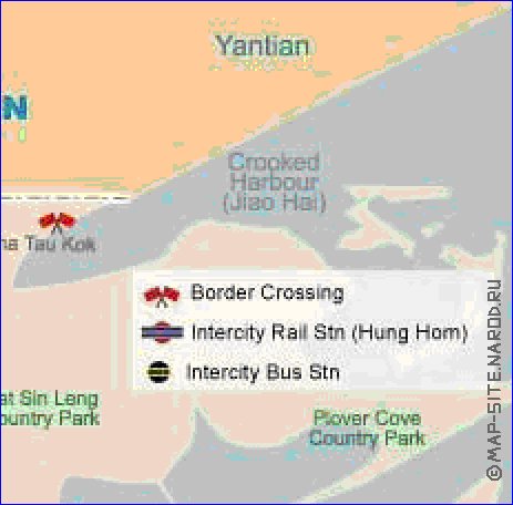 Transporte mapa de Hong Kong