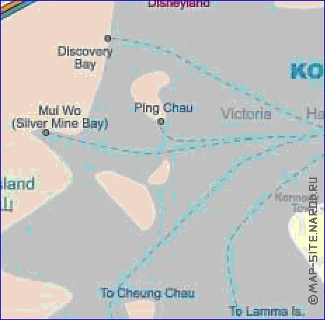 Transporte mapa de Hong Kong