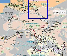 Transporte mapa de Hong Kong