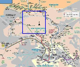 Transporte mapa de Hong Kong