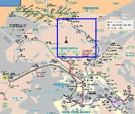 Transporte mapa de Hong Kong