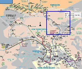 Transporte mapa de Hong Kong