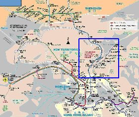 Transporte mapa de Hong Kong