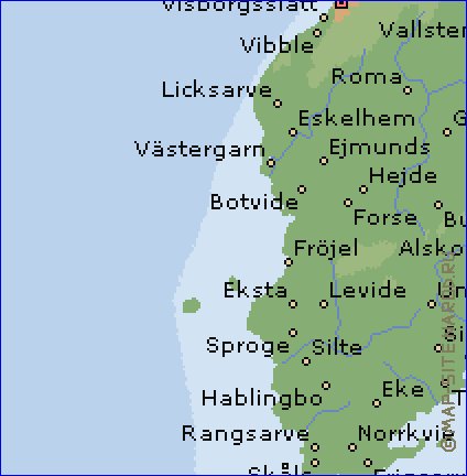 mapa de Gotland