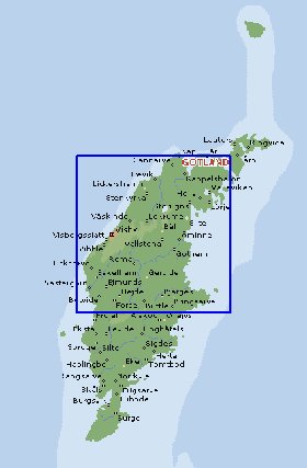 mapa de Gotland