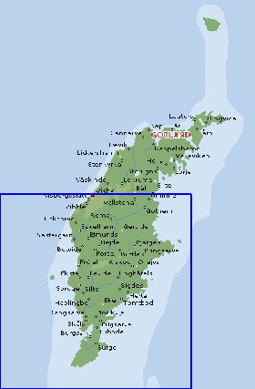 mapa de Gotland