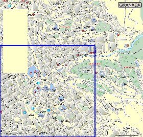 mapa de Granada em espanhol