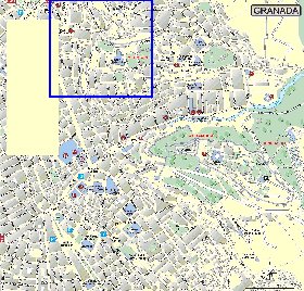 mapa de Granada em espanhol